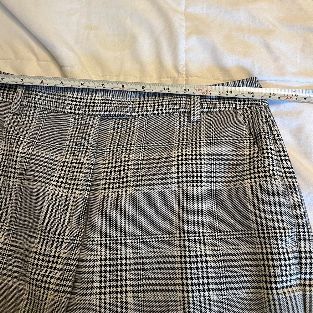 Reiss Plaid Trousers, Ankle length Size 4, office  corporate chic, Grey & Black - Picture 12 of 16